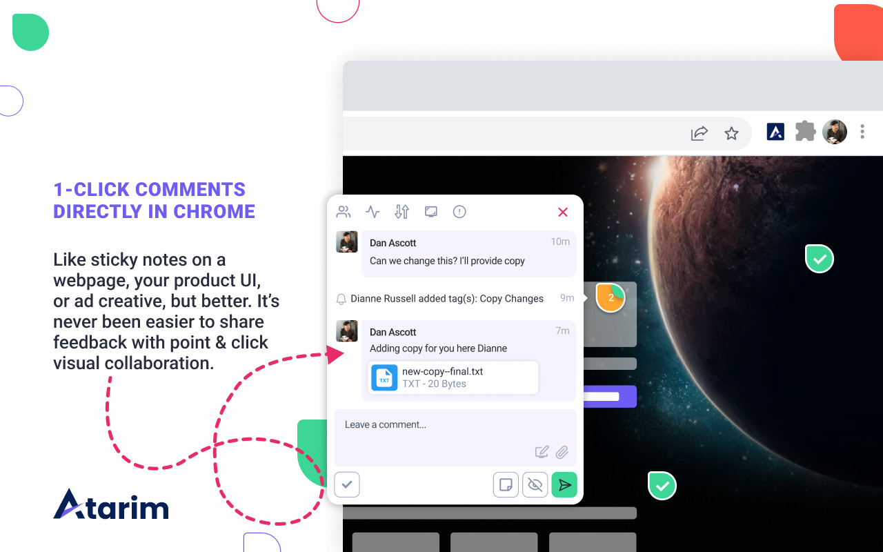 Atarim's Chrome Extension